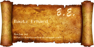 Bautz Erhard névjegykártya